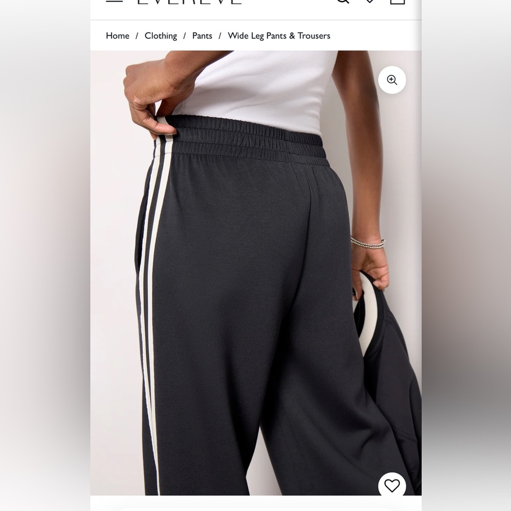 Nia Varsity Track Pant by Evereve Black size Small - Picture 9 of 10